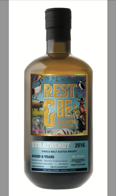 packshot REST & BE THANKFUL WHISKY - Small Batch #2 Strathenry Sherry finish 2016