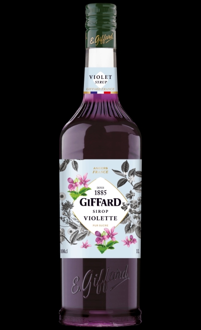 packshot GIFFARD Violet Syrup 1,00 ltr