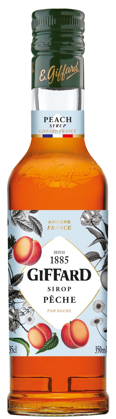 packshot GIFFARD Peach Syrup  0,35 ltr