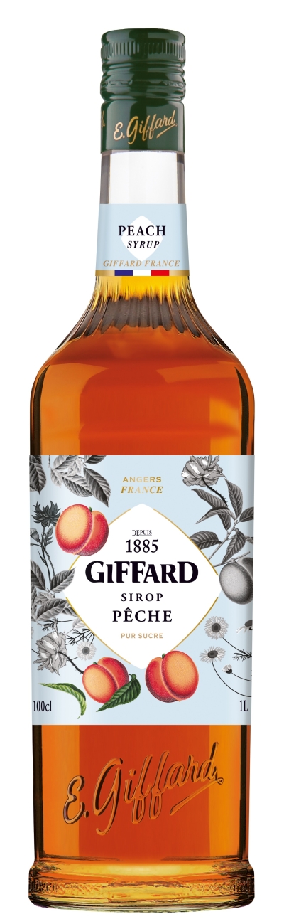 packshot GIFFARD Peach Syrup 1,00 ltr